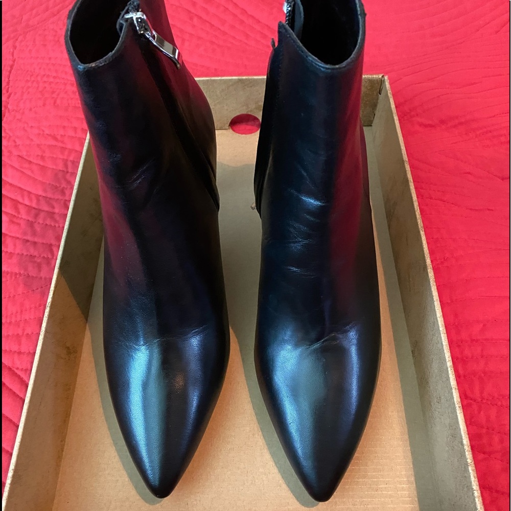 Black Leather 3 inch Boots